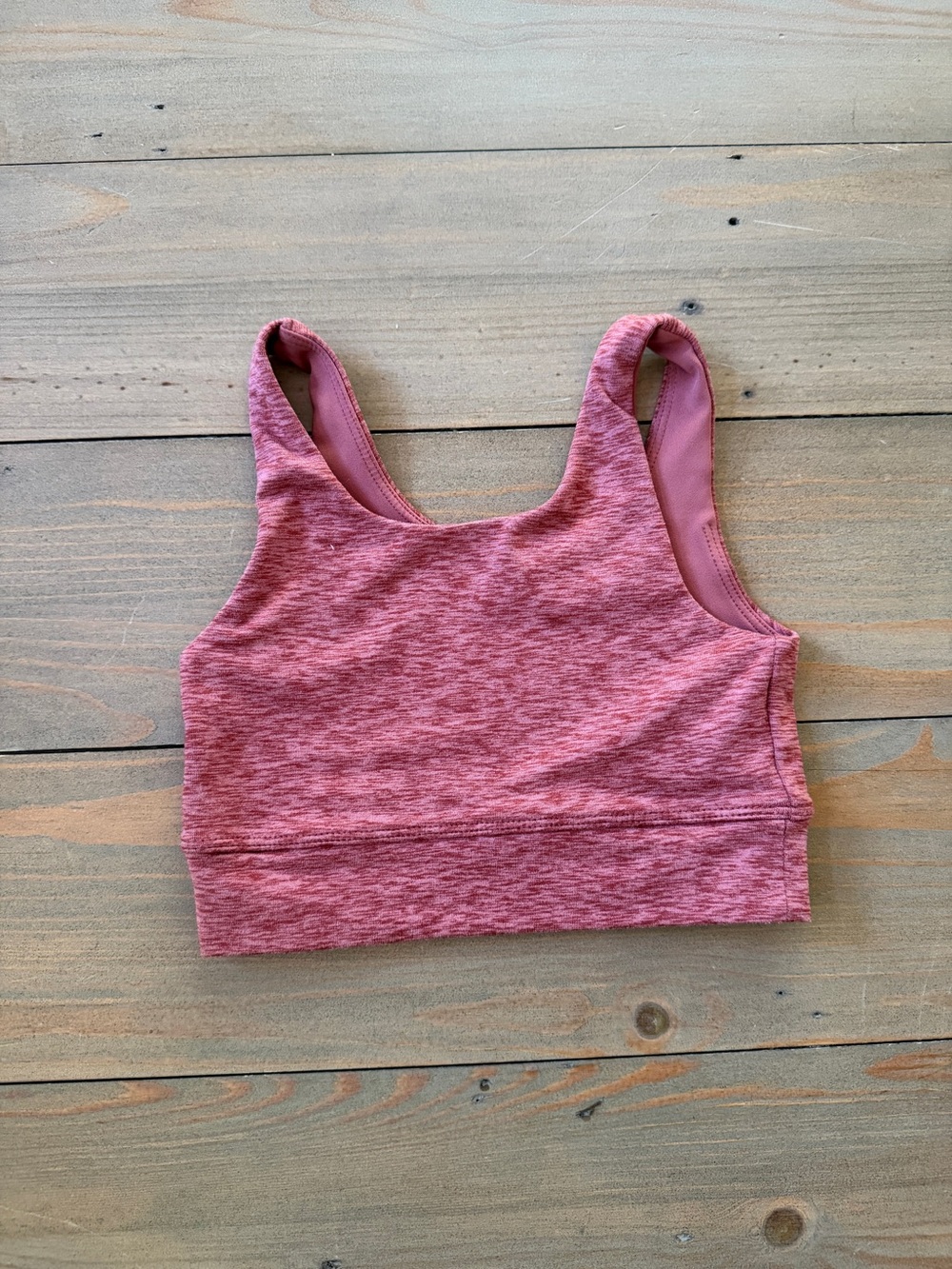 Rylee + Cru Pink Heather Sports Bra - 4-5 Years